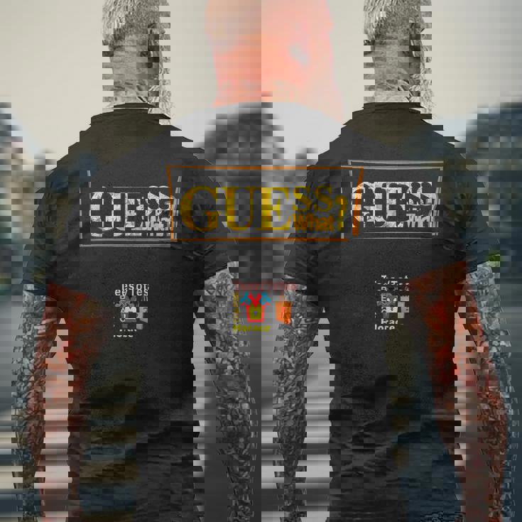 もっと見る。プラスデザイン、Guess What_、ティーセットティートップ メンズTシャツ バックプリント 高齢者への贈り物