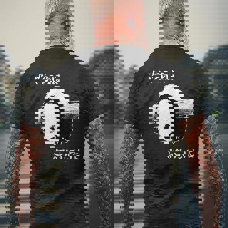 やる気はあるんすよ パンダ ジョーク かわいい 動物ギャグ好き おもしろ ネタ メンズTシャツ バックプリント 高齢者への贈り物