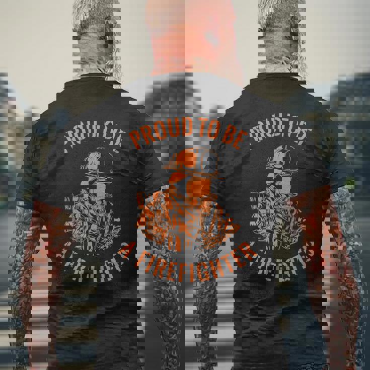 やる気を起こさせる消防士の言葉 消防士 メンズTシャツ バックプリント 高齢者への贈り物