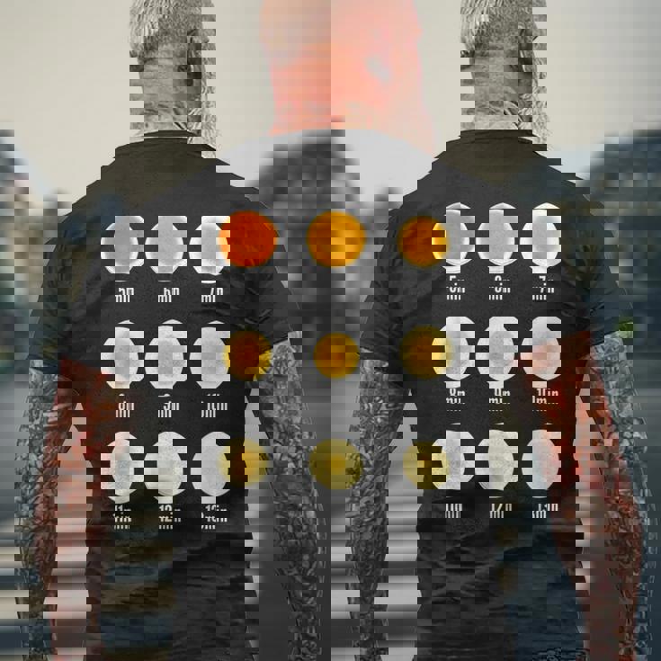 ゆで卵早見表 卵好き必見 便利グッズ メンズTシャツ バックプリント 高齢者への贈り物