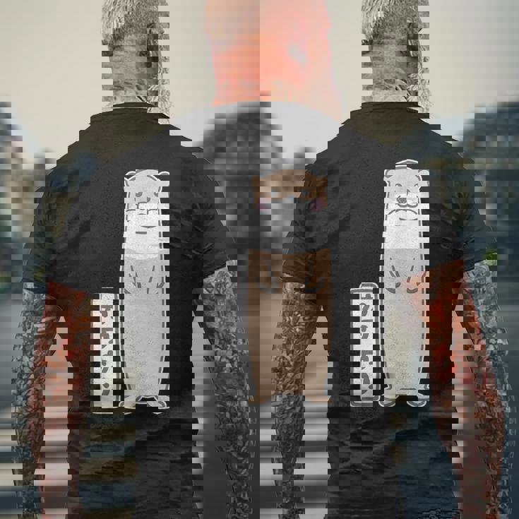 ゆるカワウソさん（Aタイプ）コツメカワウソ【どうぶつフレンズ】動物 ゆるくて かわいい イラスト メンズTシャツ バックプリント 高齢者への贈り物