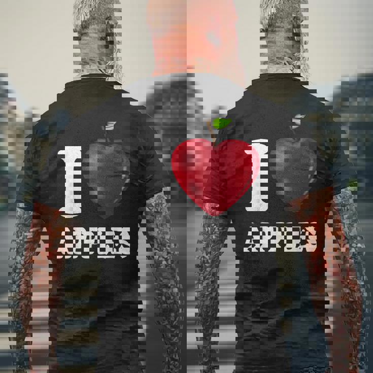りんご大好き メンズTシャツ バックプリント 高齢者への贈り物