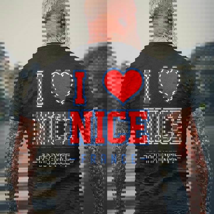 アイラブニースフランス メンズTシャツ バックプリント 高齢者への贈り物