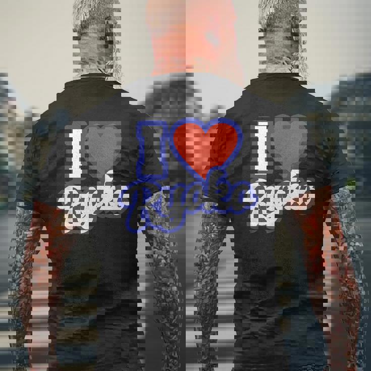 アイラブリョウコ メンズTシャツ バックプリント 高齢者への贈り物