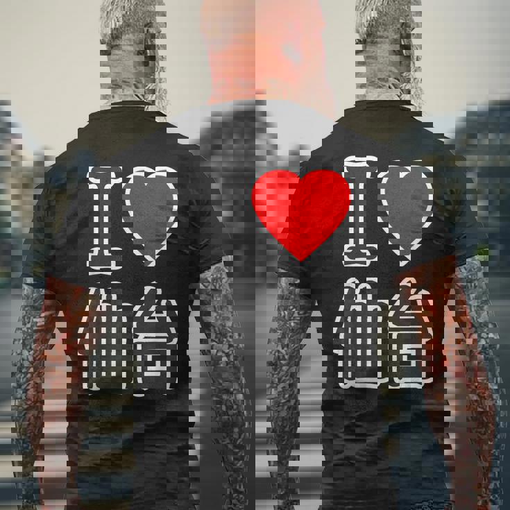 アイラブ・仙台（I Love ハート）宮城県 Big 大きな文字【47都道府県】ジモtティ 旅行お土産 面白 メンズTシャツ バックプリント 高齢者への贈り物