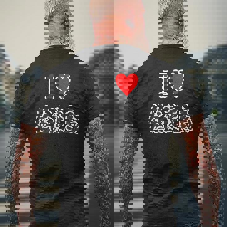 アイラブ・佐渡島（I Love ハート）【47都道府県・市区町村】佐渡ヶ島 ジモtティ 地元愛 お土産 グッズ面白 メンズTシャツ バックプリント 高齢者への贈り物