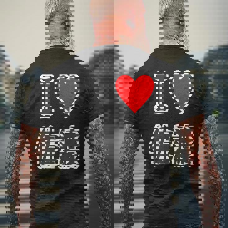 アイラブ・佐渡（I Love ハート）佐渡島【47都道府県】佐渡ヶ島 ジモtティ 地元愛 お土産 面白 メンズTシャツ バックプリント 高齢者への贈り物