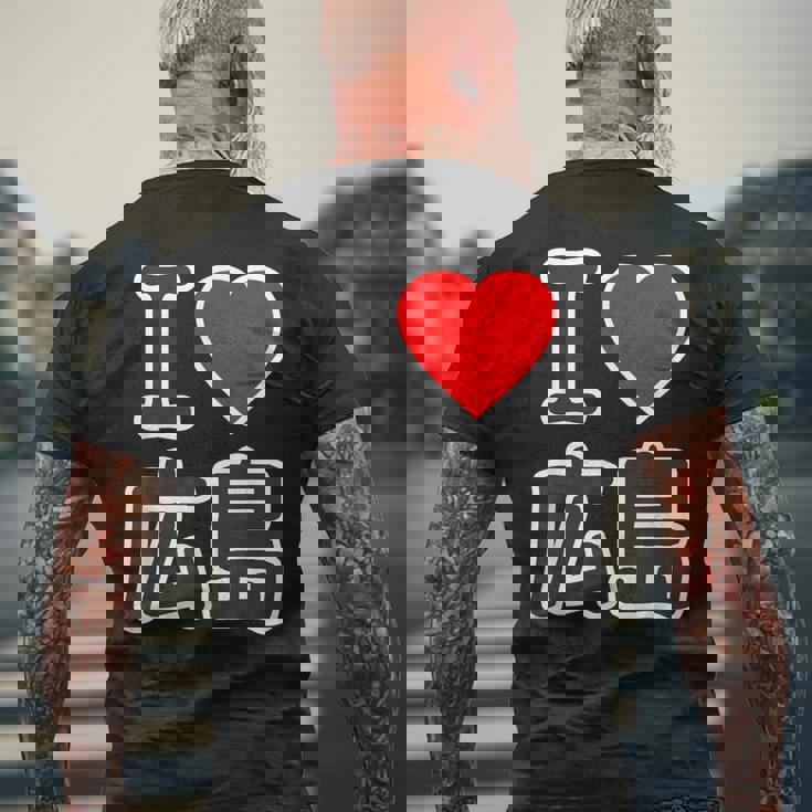 アイラブ・広島（I Love ハート）Big 大きな文字 ハート【47都道府県】ジモtティ 旅行お土産 面白 メンズTシャツ バックプリント 高齢者への贈り物