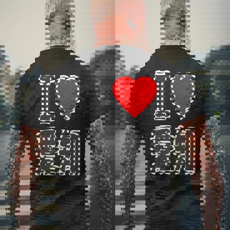 アイラブ・愛知（I Love ハート）Big 大きな文字【47都道府県】ジモtティ 地元愛 旅行お土産 面白 メンズTシャツ バックプリント 高齢者への贈り物