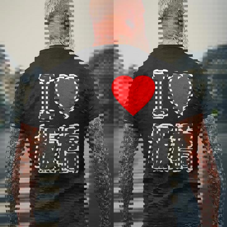 アイラブ・板橋（I Love ハート）板橋区 Big 大きな文字【23区】Jimo-T ジモティ 面白い メンズTシャツ バックプリント 高齢者への贈り物