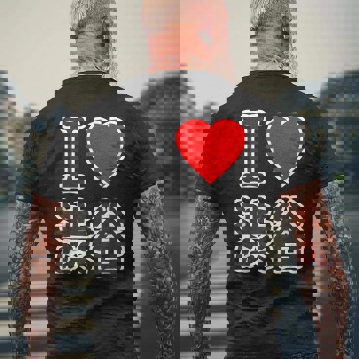 アイラブ・渋谷（I Love ハート）渋谷区 Big 大きな文字【東京23区】ジモtティ 面白い メンズTシャツ バックプリント 高齢者への贈り物