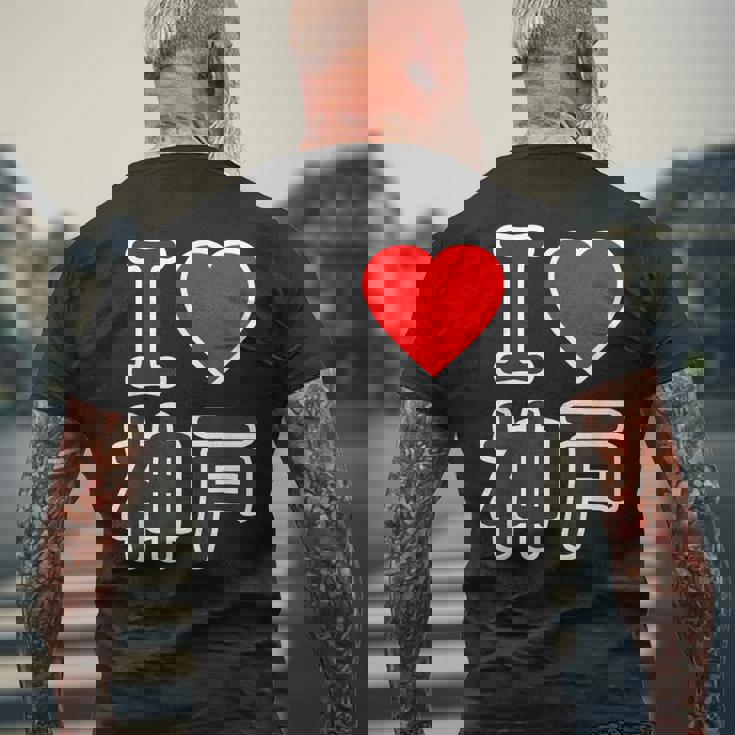 アイラブ・神戸（兵庫県）（I Love ハート）Big 大きな文字【47都道府県】ジモtティ お土産 面白い メンズTシャツ バックプリント 高齢者への贈り物