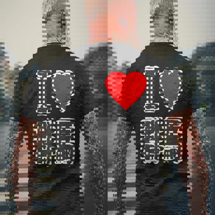 アイラブ・群馬（I Love ハート）Big 大きな文字 ハート【47都道府県】ジモtティ 旅行お土産 面白 メンズTシャツ バックプリント 高齢者への贈り物