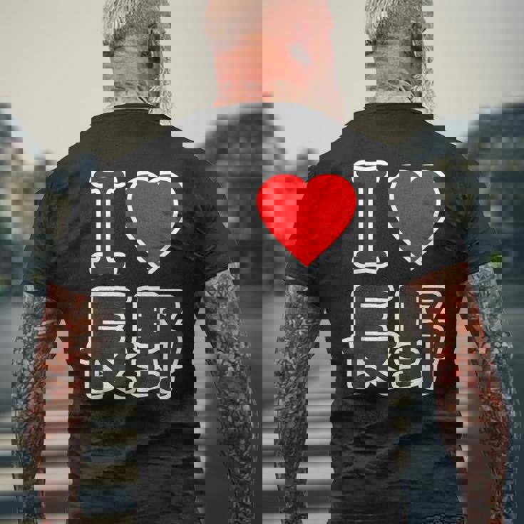 アイラブ・長野（I Love ハート）Big 大きな文字 ハート【47都道府県】ジモtティ 旅行お土産 面白 メンズTシャツ バックプリント 高齢者への贈り物