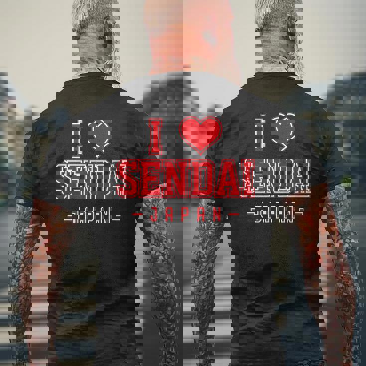 アイラブ仙台ジャパン メンズTシャツ バックプリント 高齢者への贈り物