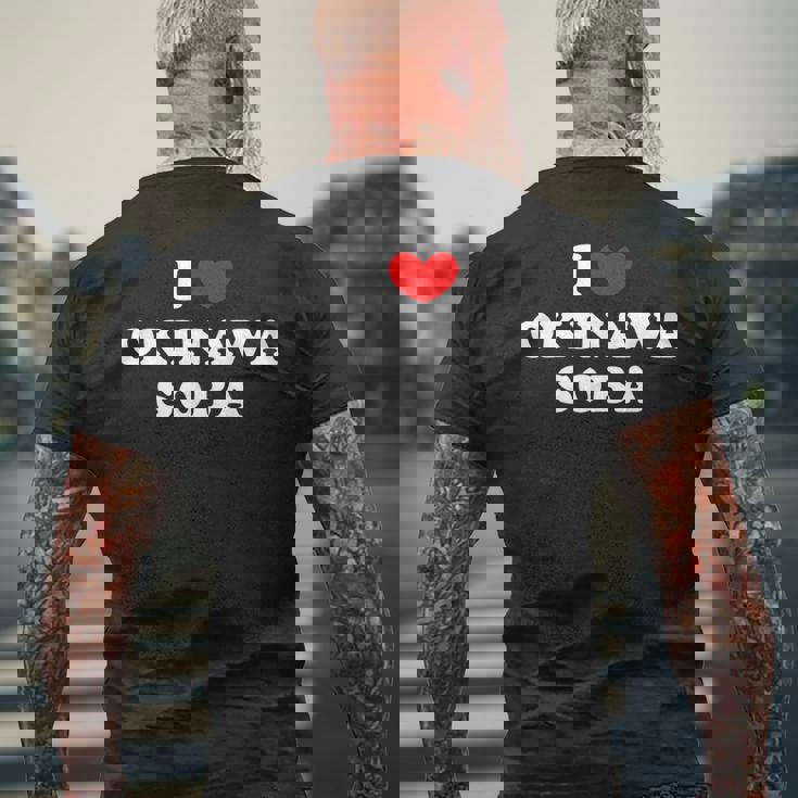 アイラブ沖縄そば アイハート 沖縄そば メンズTシャツ バックプリント 高齢者への贈り物