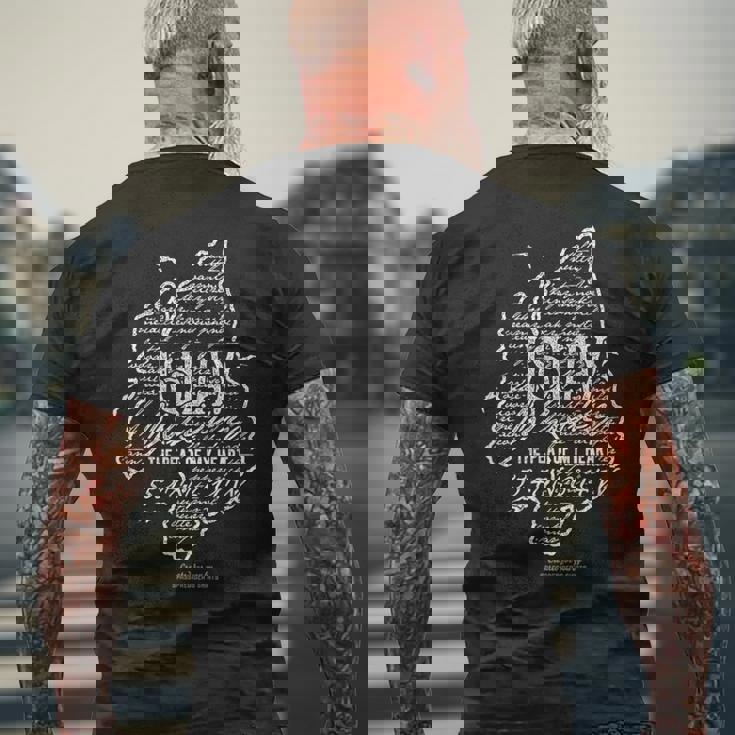 アイラ・ウイスキー メンズTシャツ バックプリント 高齢者への贈り物