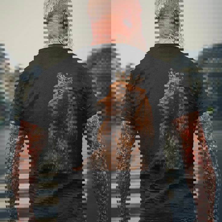 アイリッシュセッター犬 アイリッシュセッター メンズTシャツ バックプリント 高齢者への贈り物