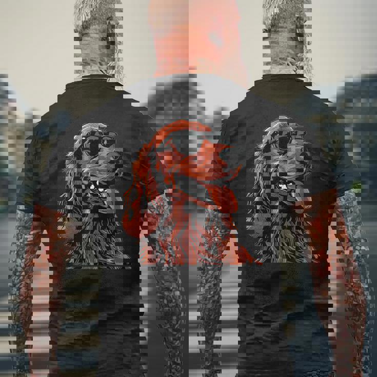 アイリッシュセッター犬種グラフィック。 メンズTシャツ バックプリント 高齢者への贈り物