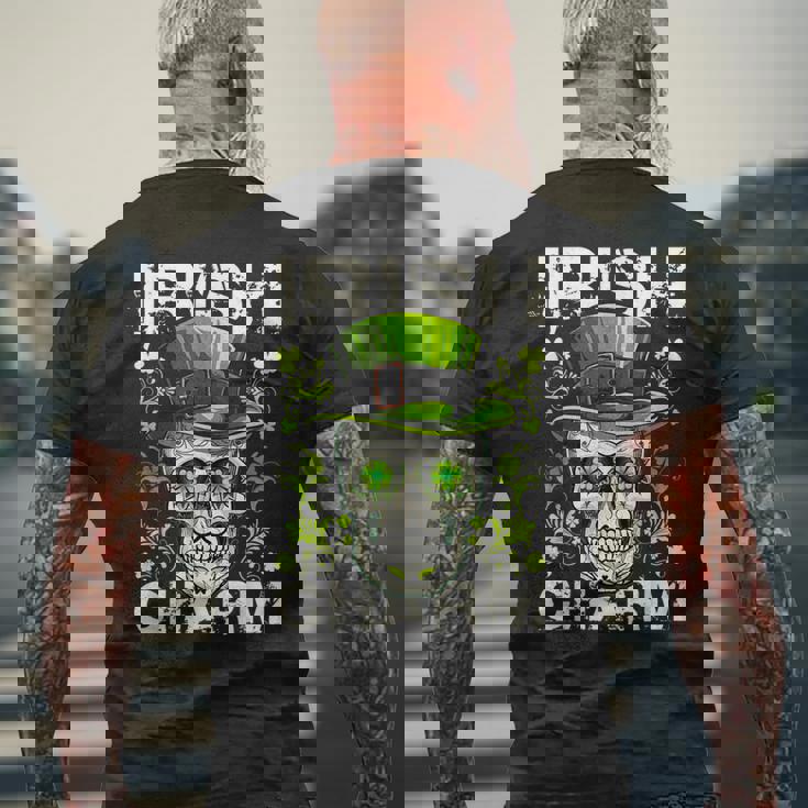 アイリッシュ・チャーム・シュガー・スカル・セント・パトリックス・デイ・アウトフィット メンズTシャツ バックプリント 高齢者への贈り物