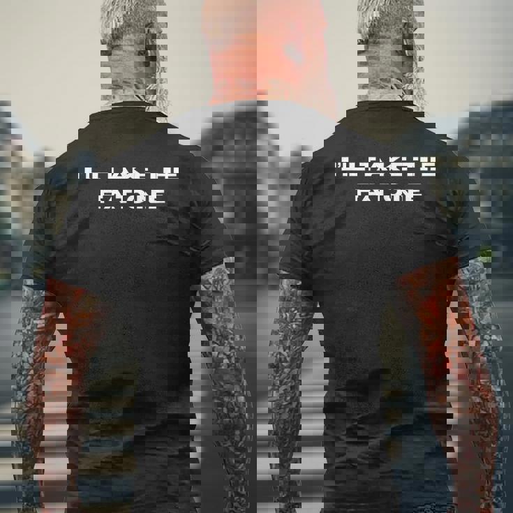 アイ・テイク・ザ・ファット・ワン メンズTシャツ バックプリント 高齢者への贈り物