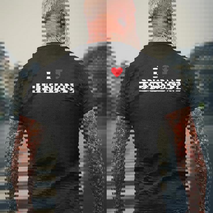 アイ・ハート・オーストラリア・シティ-アイ・ラブ・ブリスベン メンズTシャツ バックプリント 高齢者への贈り物