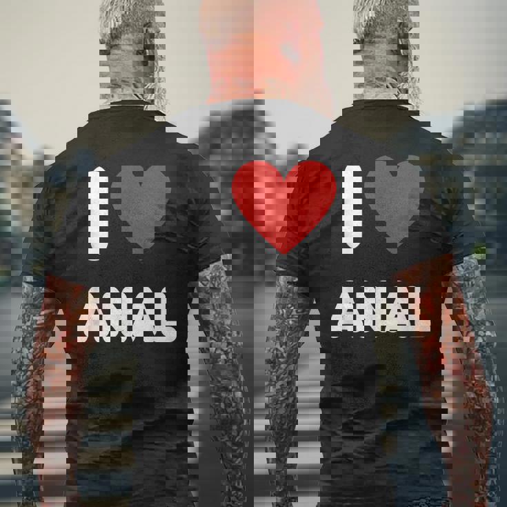 アイ・ラブ・アナル メンズTシャツ バックプリント 高齢者への贈り物