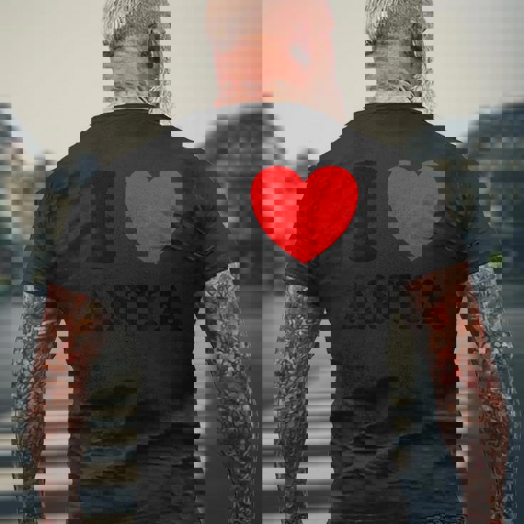 アイ・ラブ・アーニャ メンズTシャツ バックプリント 高齢者への贈り物