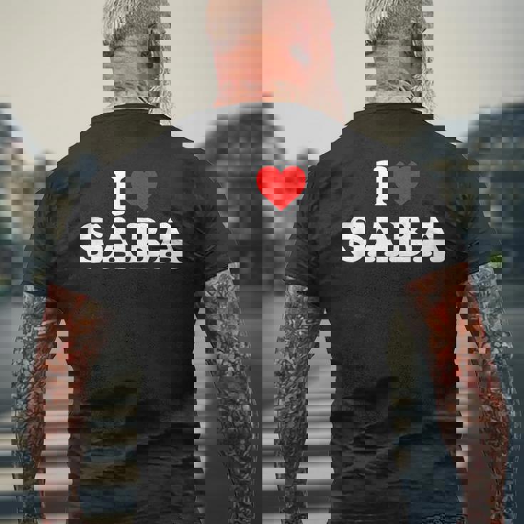 アイ・ラブ・サバ メンズTシャツ バックプリント 高齢者への贈り物