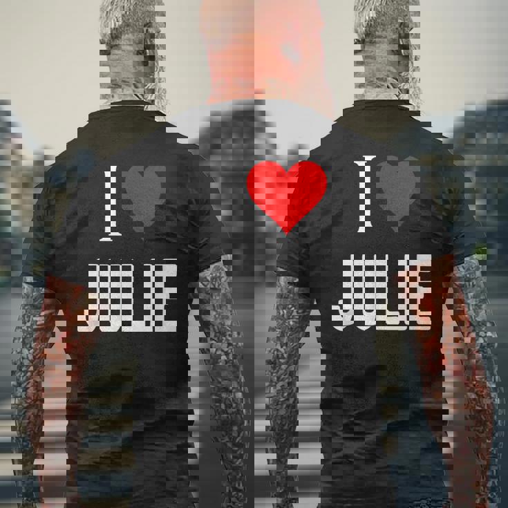 アイ・ラブ・ジュリー メンズTシャツ バックプリント 高齢者への贈り物