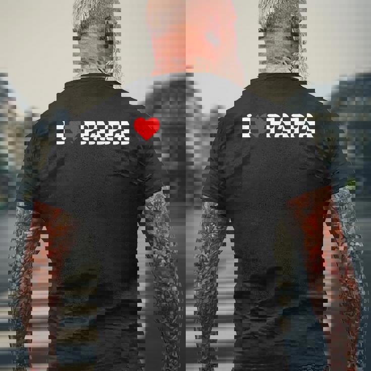 アイ・ラブ・パパ メンズTシャツ バックプリント 高齢者への贈り物
