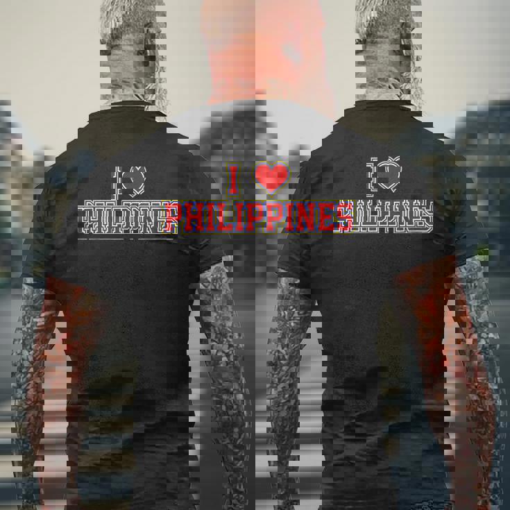 アイ・ラブ・フィリピン メンズTシャツ バックプリント 高齢者への贈り物