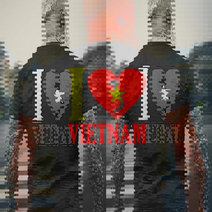 アイ・ラブ・ベトナム メンズTシャツ バックプリント 高齢者への贈り物