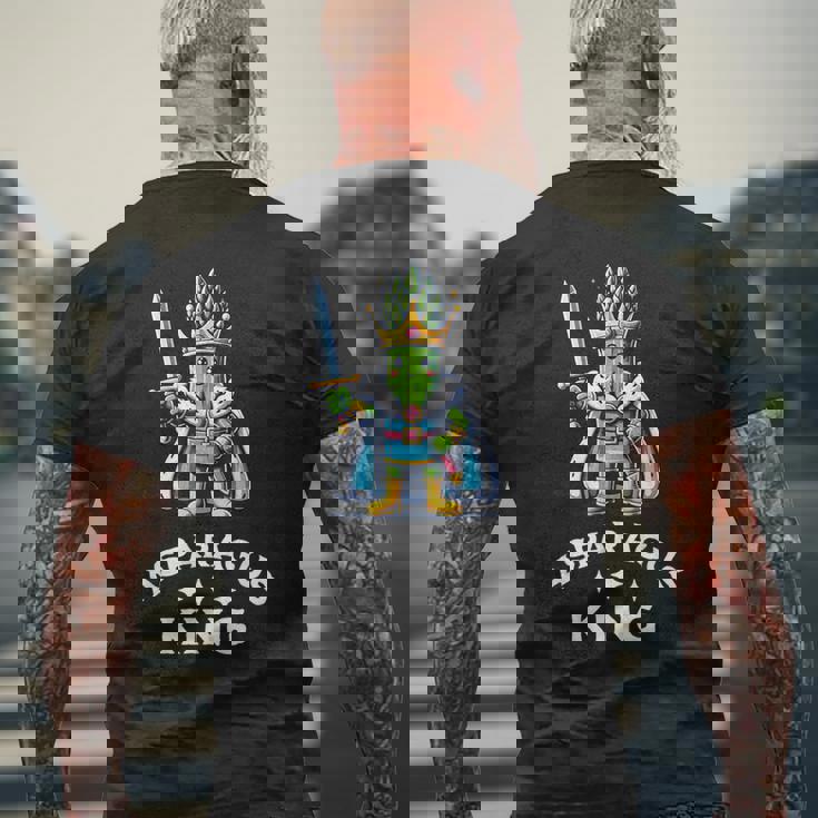 アスパラガス キング アスパラガス 栽培者 農家 ヴィーガン 野菜 メンズTシャツ バックプリント 高齢者への贈り物