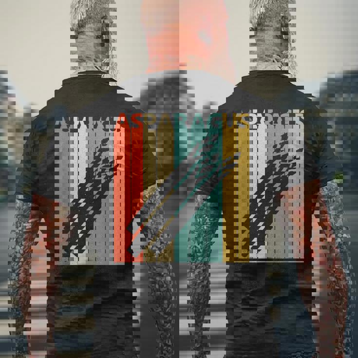 アスパラガス コスチューム メンズTシャツ バックプリント 高齢者への贈り物