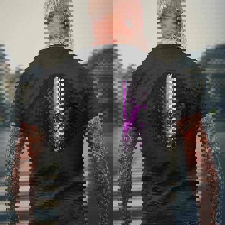 アセクシャルpride手と目と神秘的な象徴アート メンズTシャツ バックプリント 高齢者への贈り物