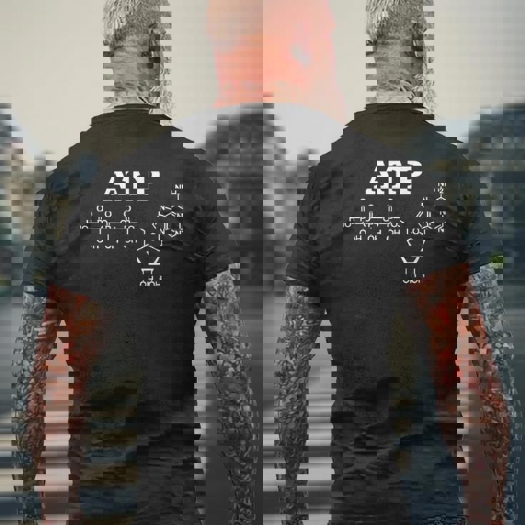 アデノシン三リン酸 Adenosine Triphosphate Atp 生物学 生化学 生物化学 科学 理科 有機化学 メンズTシャツ バックプリント 高齢者への贈り物