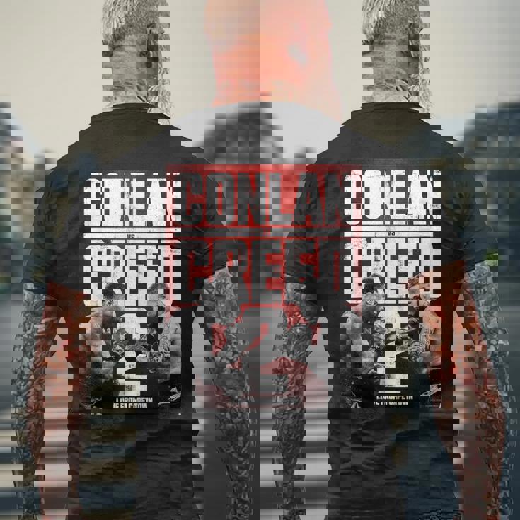 アドニスクリード—ケープタウンからのコンラン対クリード2ライブ メンズTシャツ バックプリント 高齢者への贈り物