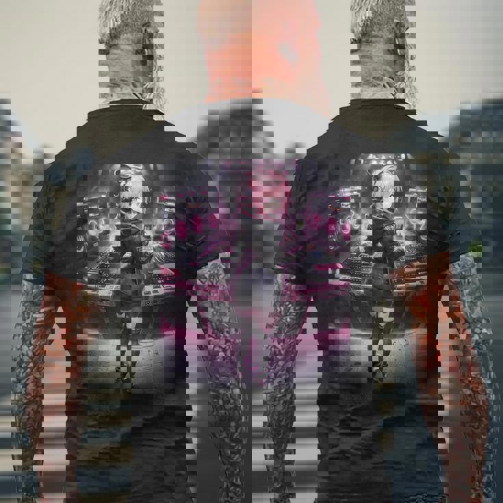 アニメ・漫画風 カワイイdj ワイフガール 日本文化 メンズTシャツ バックプリント 高齢者への贈り物