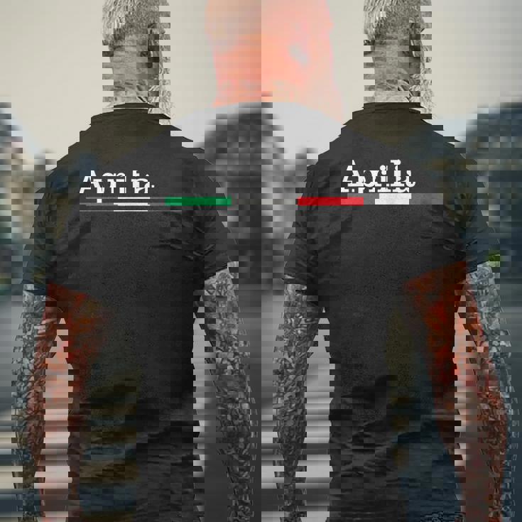 アプリリアチッタイタリアーナバンディエーライタリアマリエッタ メンズTシャツ バックプリント 高齢者への贈り物