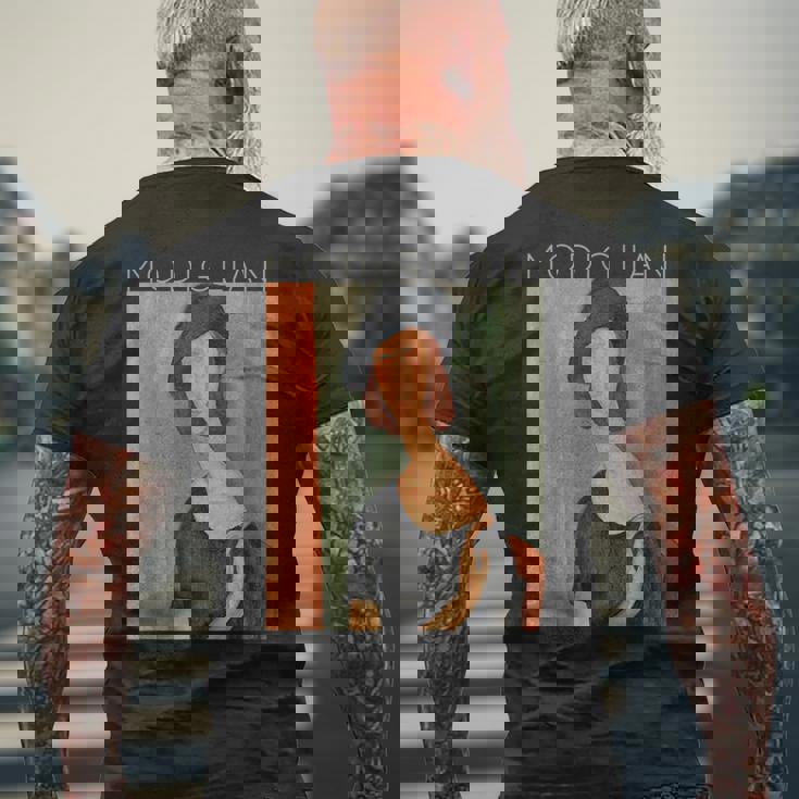 アメデオ・モディリアーニジャンヌ・エビュテルヌ芸術家の帽子で メンズTシャツ バックプリント 高齢者への贈り物