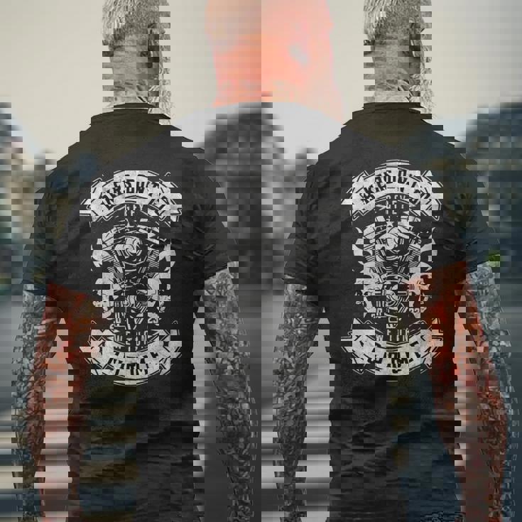 アメリカン バイク おしゃれ ドクロ エンジン ダメージ 面白い イラスト 長袖tシャツ メンズTシャツ バックプリント 高齢者への贈り物