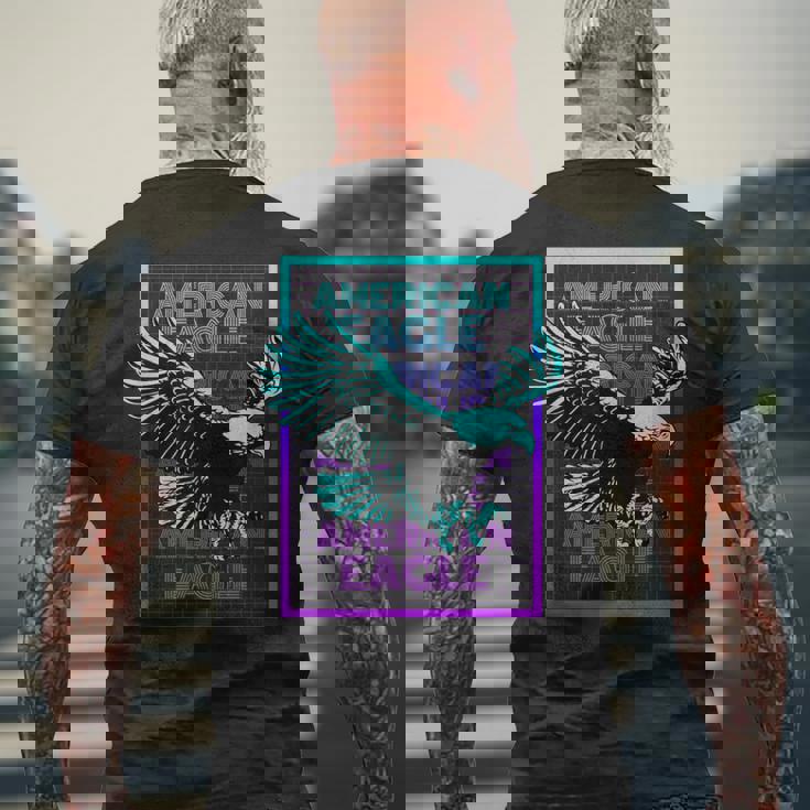 アメリカンイーグル ビンテージ レトロ アメリカンイーグル メンズTシャツ バックプリント 高齢者への贈り物