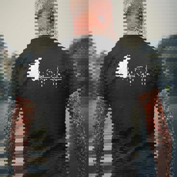 アメリカン・コッカー・スパニエル ハートビート メンズTシャツ バックプリント 高齢者への贈り物