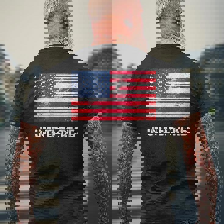 アメリカ国旗tシャツ メンズTシャツ バックプリント 高齢者への贈り物