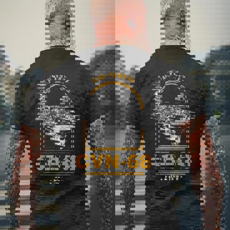 アメリカ海軍航空母艦 Cvn-68 ニミッツ Uss Nimitz メンズTシャツ バックプリント 高齢者への贈り物