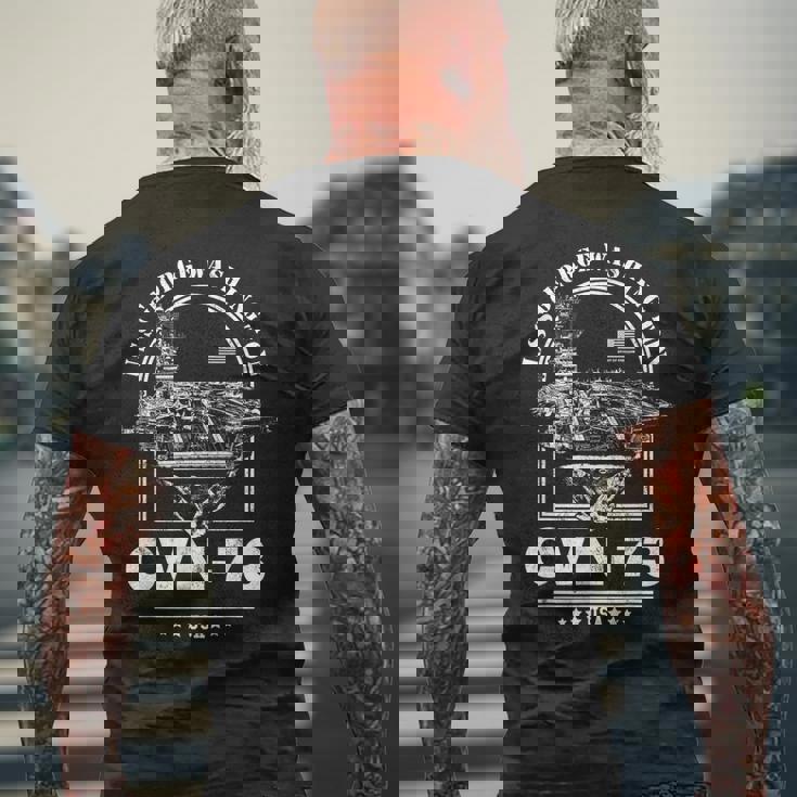 アメリカ海軍航空母艦 Cvn-73 ジョージ・ワシントン Uss George Washington メンズTシャツ バックプリント 高齢者への贈り物