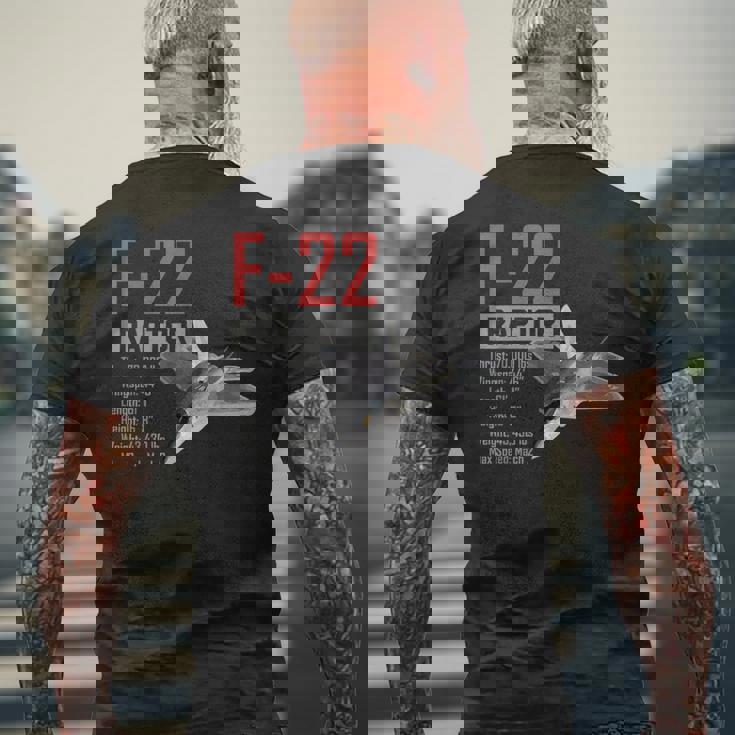 アメリカ航空機ステルス戦闘機 F22 ラプター メンズTシャツ バックプリント 高齢者への贈り物