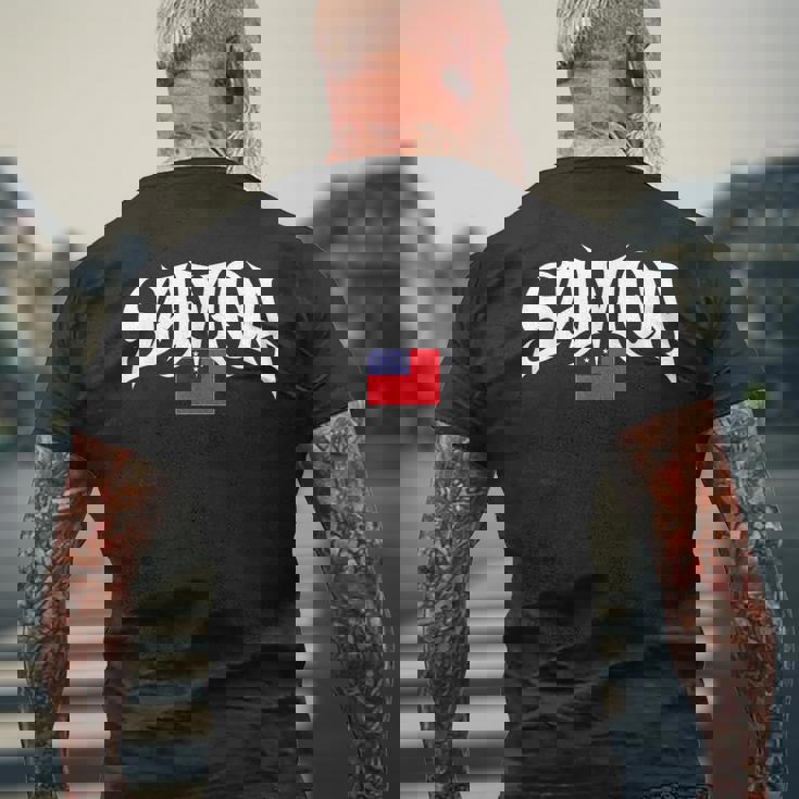 アメリカ領サモアタンクトップ メンズTシャツ バックプリント 高齢者への贈り物