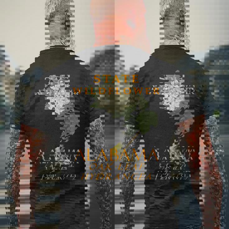 アラバマ準州ワイルドフラワー オークの葉のアジサイ メンズTシャツ バックプリント 高齢者への贈り物